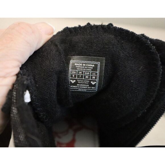 Roxy ARJS600528 Women's Sz 9 Black Summer Sky Mid-Top Sneakers - Picture 4 of 9